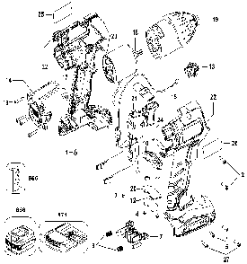 Exploded Diagram A Diagram and Parts List for XT14ID Type 1 Black and Decker Impact Driver